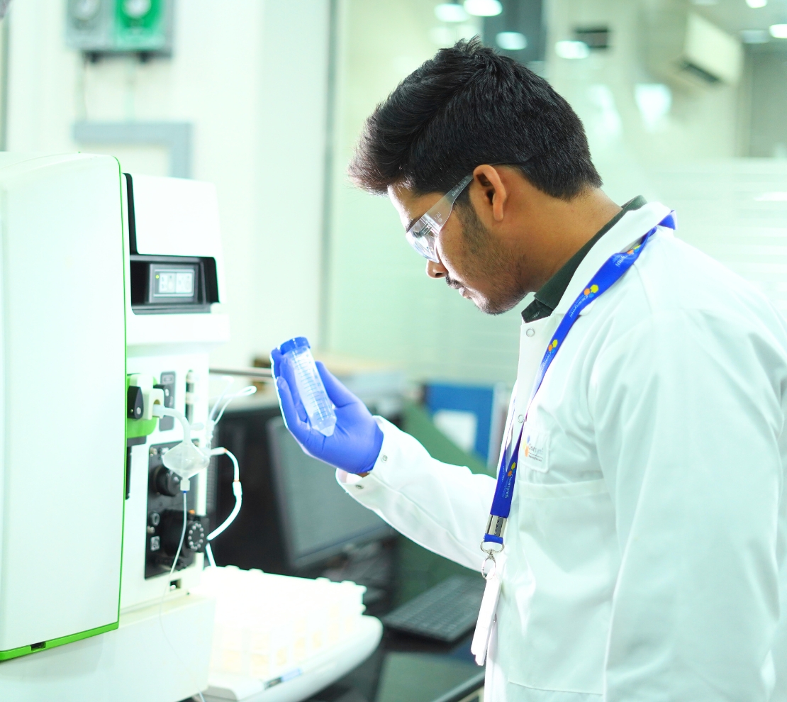 Clearsynth scientist working with analytical instrumentation